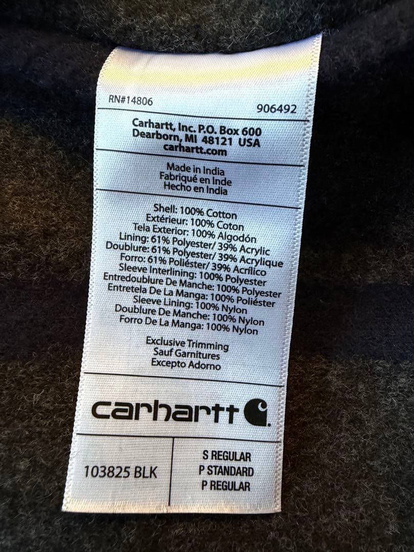 極美品 カーハート ダック チョアコート デニム カバーオール ジャケット 黒