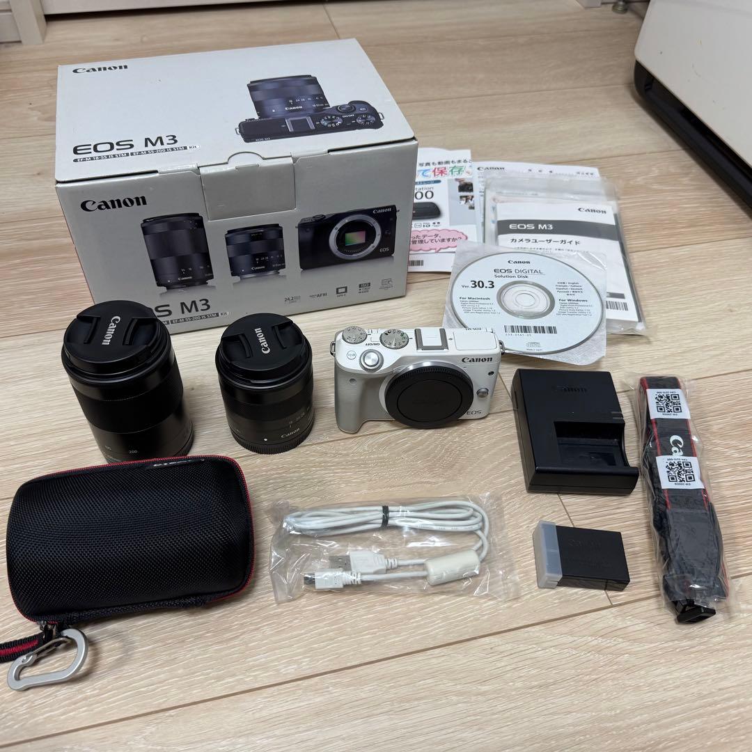 Canon EOS M3 ミラーレス一眼 ダブルズームキット ホワイト