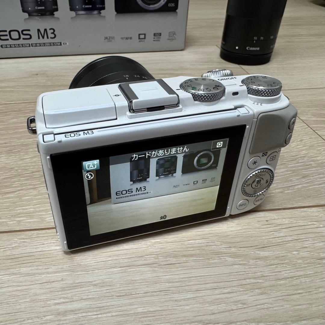 Canon EOS M3 ミラーレス一眼 ダブルズームキット ホワイト
