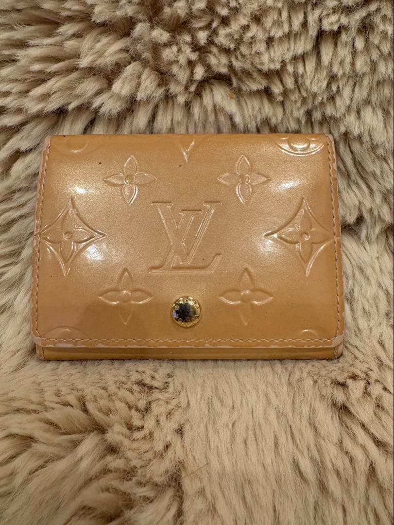 Louis Vuitton ベージュ レザー 名刺入れ