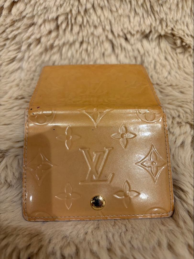 Louis Vuitton ベージュ レザー 名刺入れ