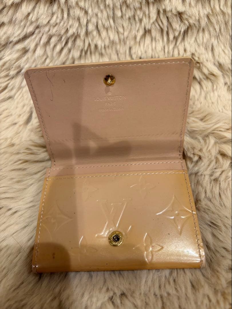 Louis Vuitton ベージュ レザー 名刺入れ
