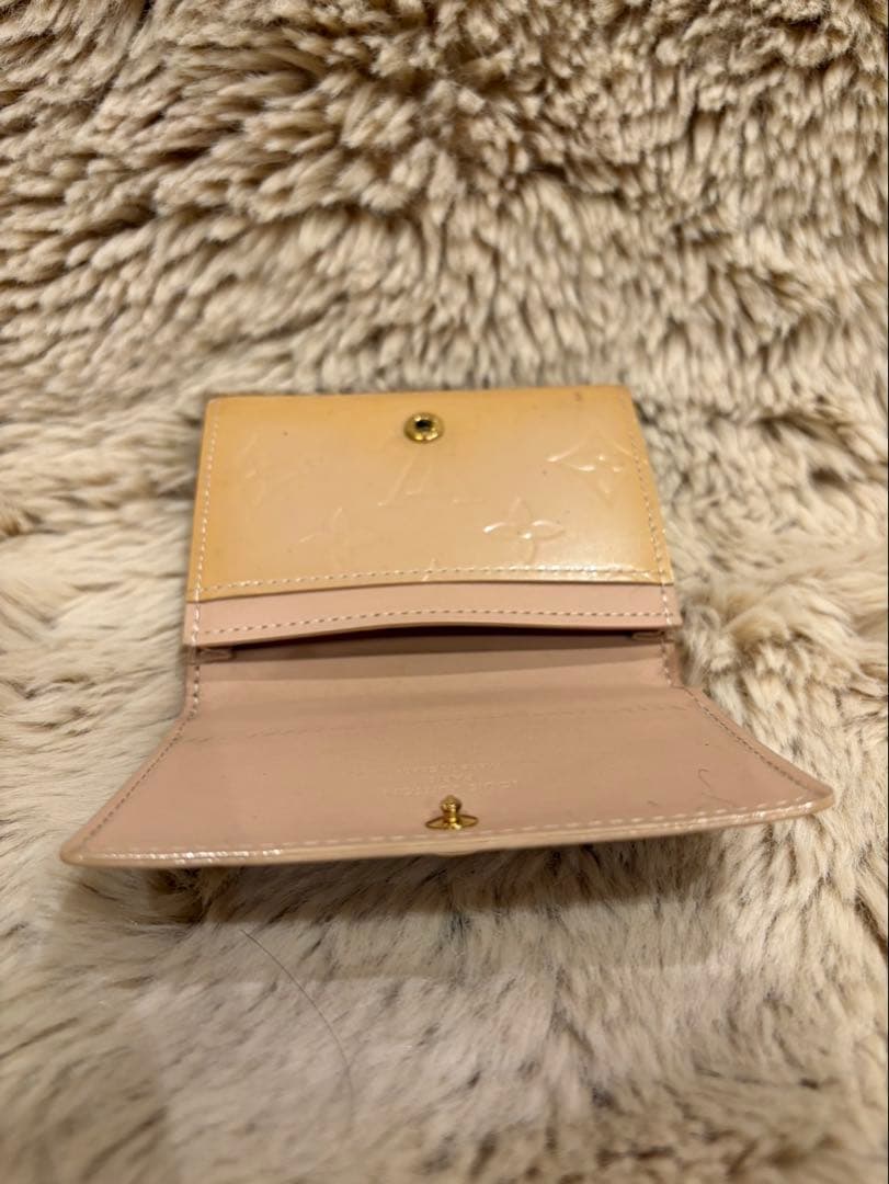 Louis Vuitton ベージュ レザー 名刺入れ