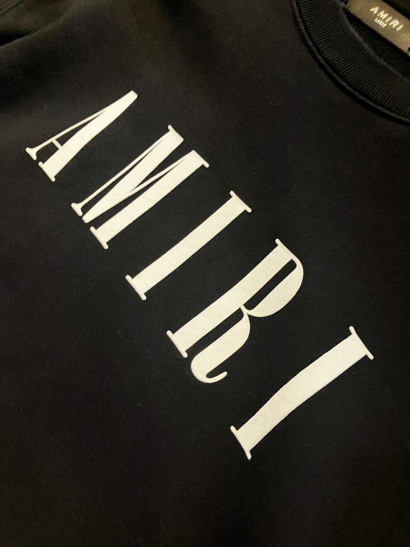 国内正規品 AMIRI アミリ 美品 ロゴスウェット Ｌサイズ ブラック