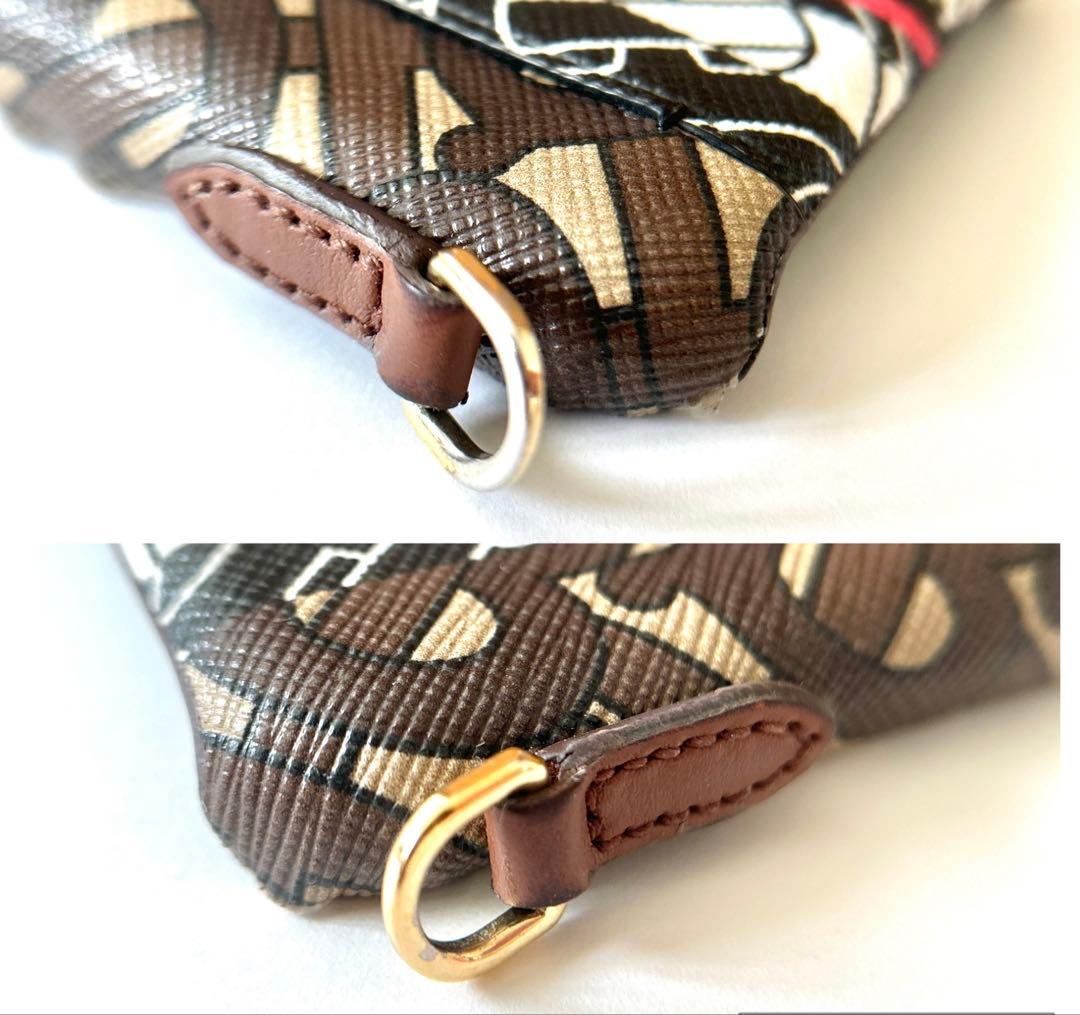 バーバリー スマホケース スマホショルダー iPhone11Pro TBロゴ 茶