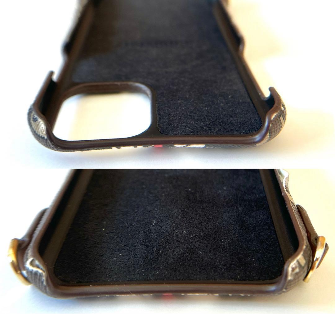 バーバリー スマホケース スマホショルダー iPhone11Pro TBロゴ 茶