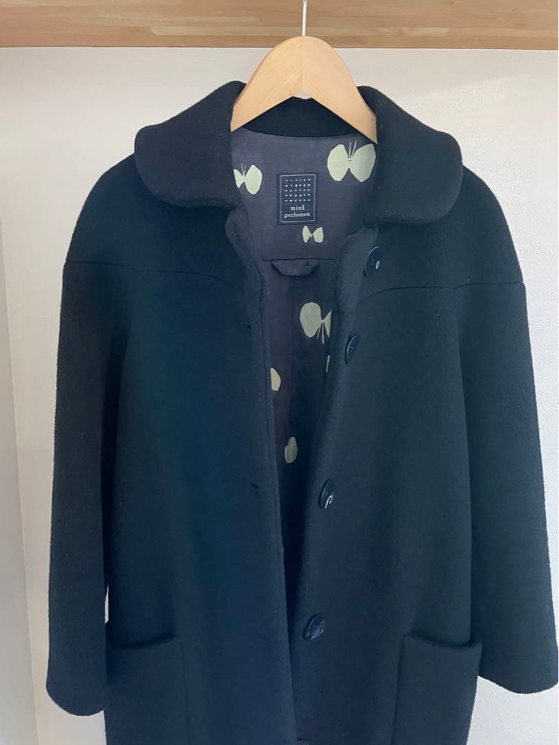 ミナペルホネン pianissimo ウールコート 36 ブラック