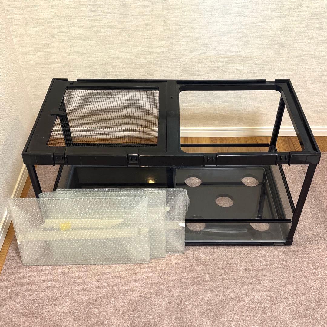 爬虫類ケージ 90サイズ 底部ヒータースペース有