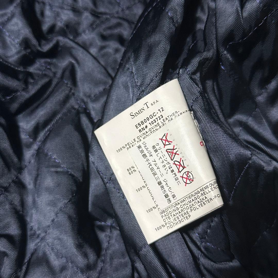 00s ARMANI JEANS レザー 短丈ブルゾン ファー取り外し可能 黒