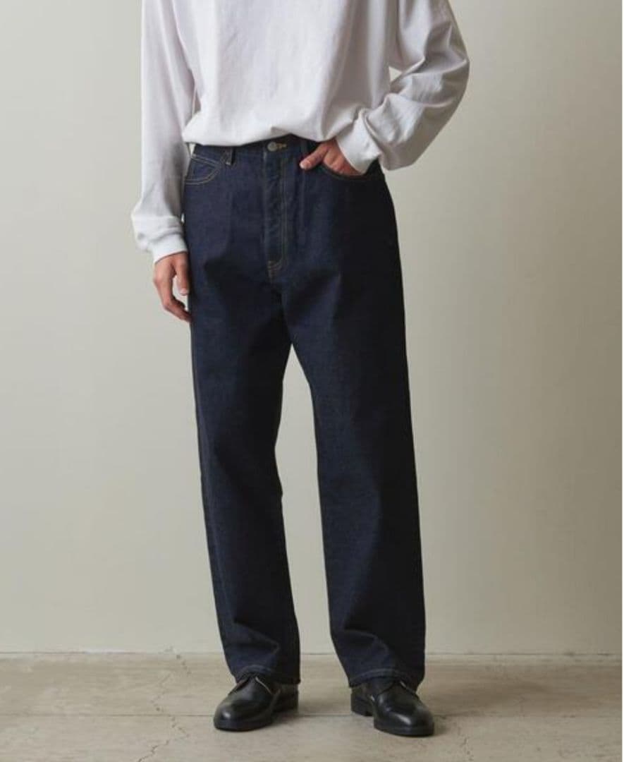 Steven Alan 13.5oz デニムリベット5ポケットバギー テーパード