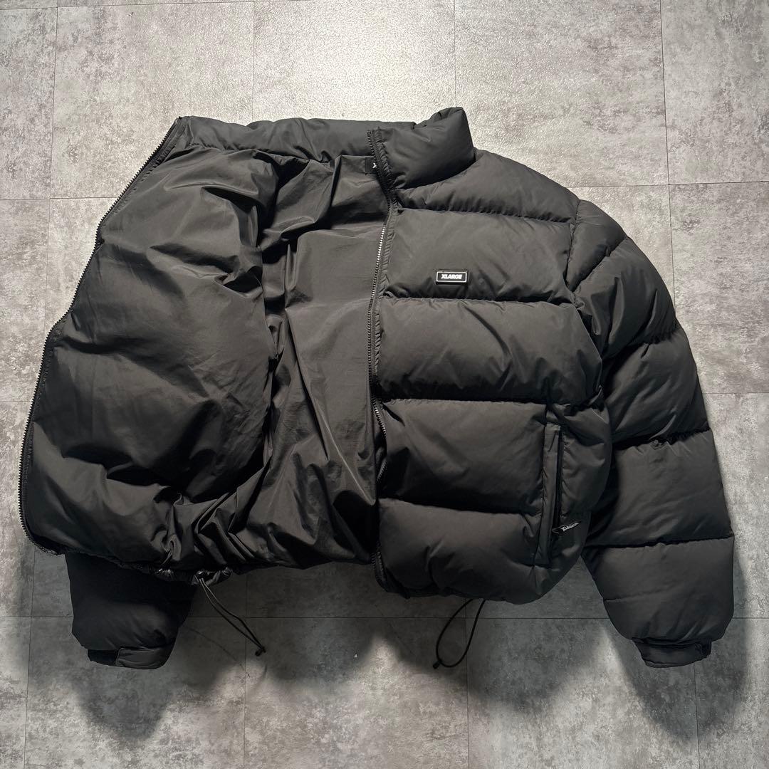 XLARGE 短丈　ダウンジャケット　ドローコード　ショート丈　ブラック　L 黒