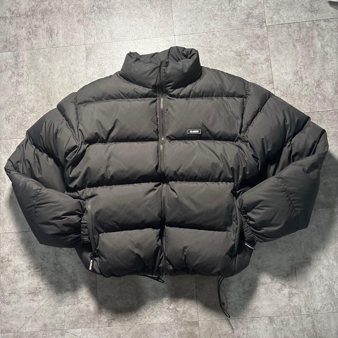 XLARGE 短丈　ダウンジャケット　ドローコード　ショート丈　ブラック　L 黒