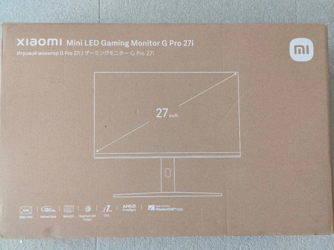 量子ドットminiLED液晶モニター Xiaomi G Pro 27i
