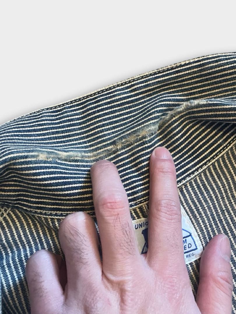 復刻 Lee ハウスタグ ヒッコリー デニム カバーオール ストライプ 美品