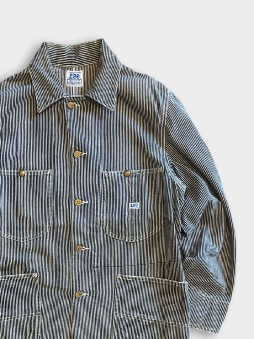 復刻 Lee ハウスタグ ヒッコリー デニム カバーオール ストライプ 美品
