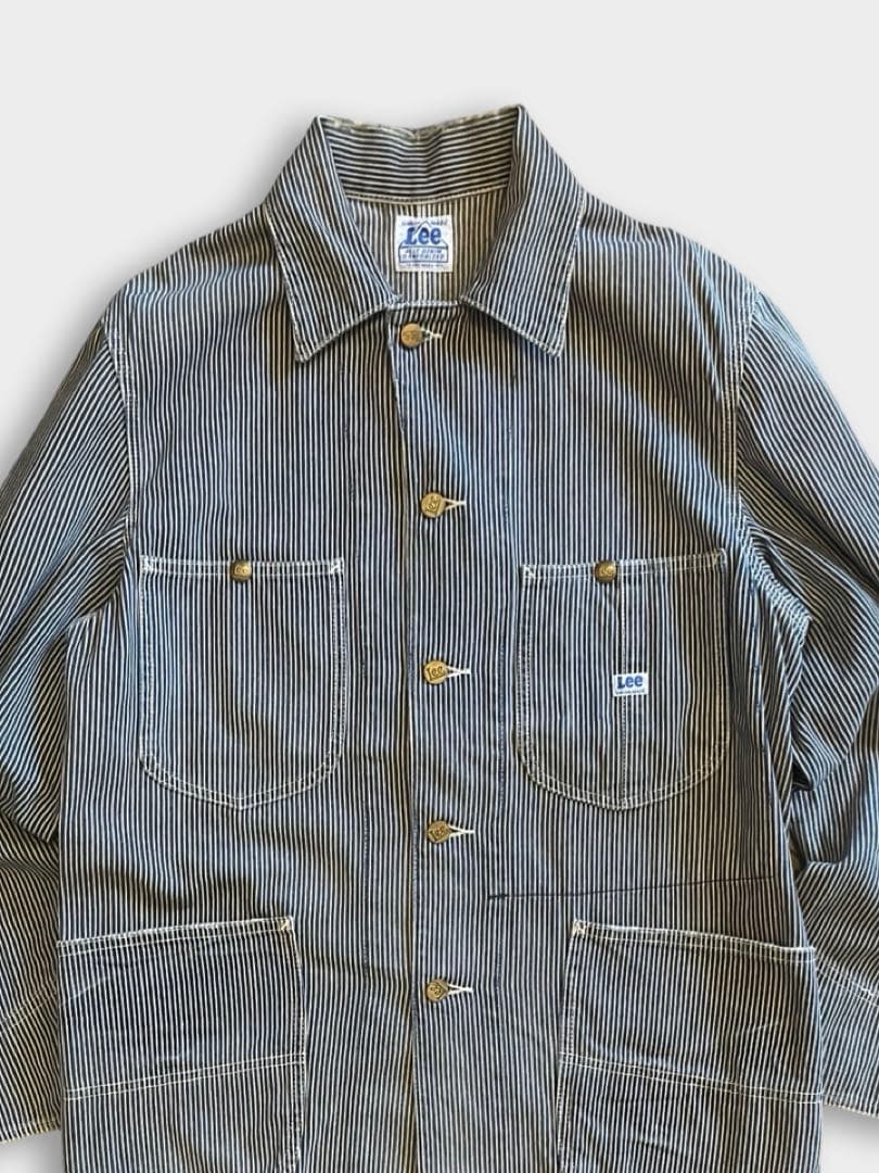 復刻 Lee ハウスタグ ヒッコリー デニム カバーオール ストライプ 美品