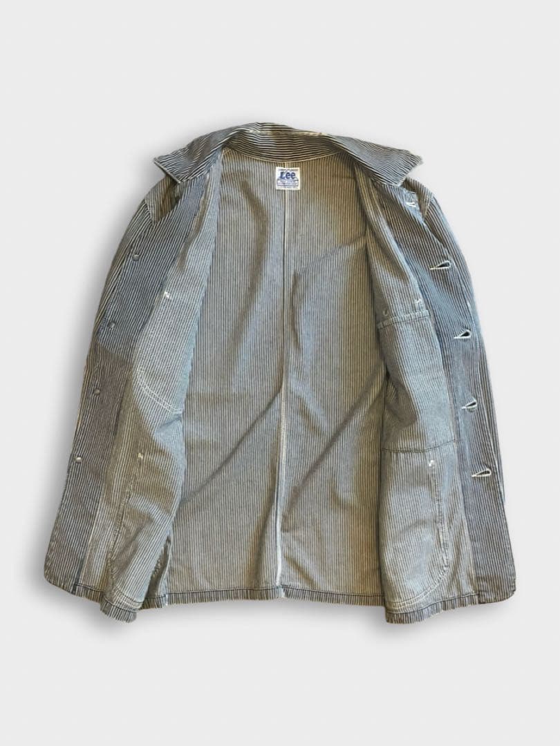 復刻 Lee ハウスタグ ヒッコリー デニム カバーオール ストライプ 美品