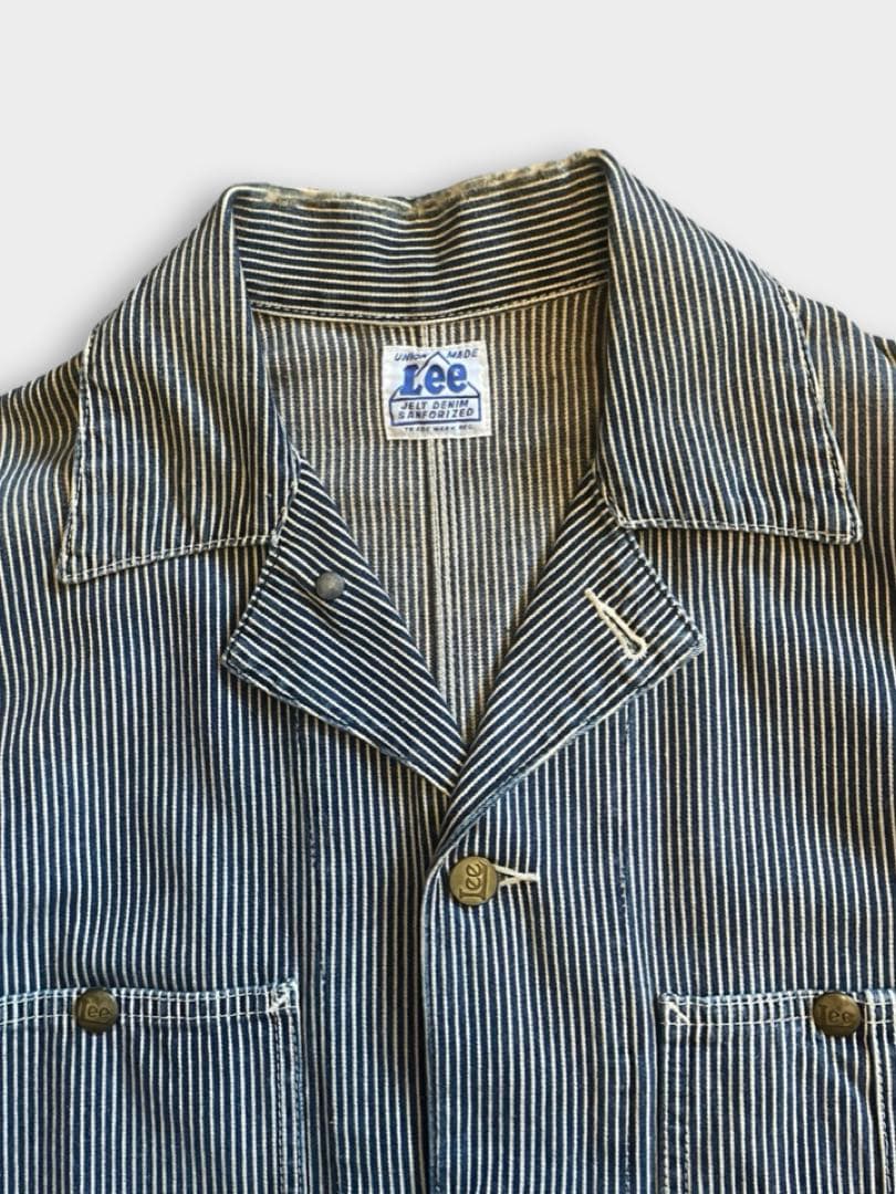 復刻 Lee ハウスタグ ヒッコリー デニム カバーオール ストライプ 美品