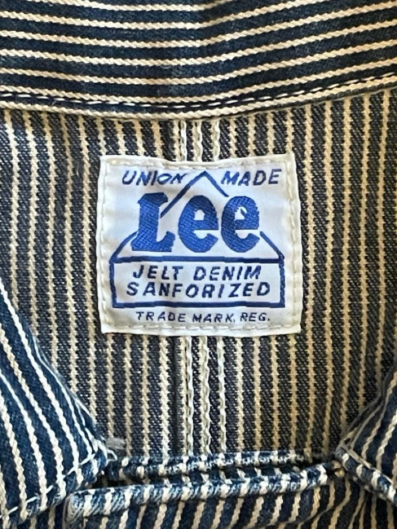 復刻 Lee ハウスタグ ヒッコリー デニム カバーオール ストライプ 美品