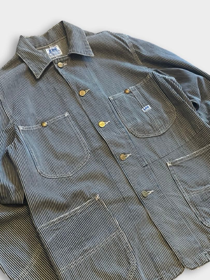 復刻 Lee ハウスタグ ヒッコリー デニム カバーオール ストライプ 美品