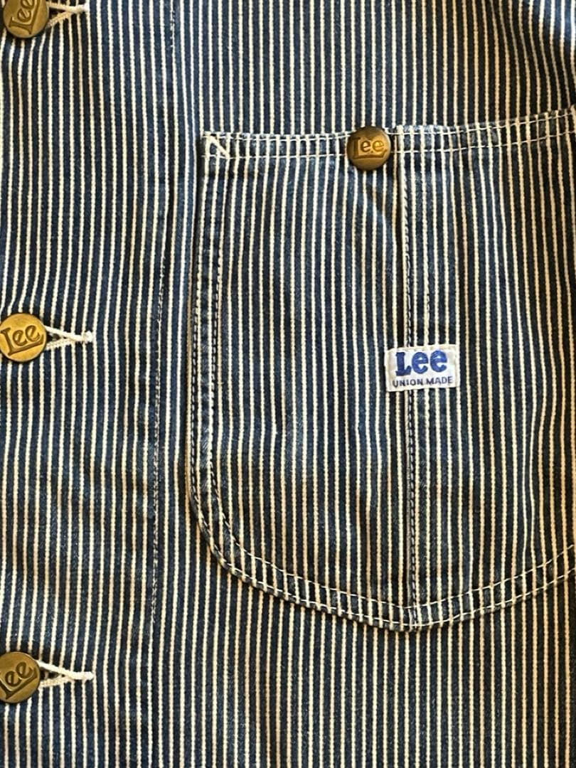 復刻 Lee ハウスタグ ヒッコリー デニム カバーオール ストライプ 美品