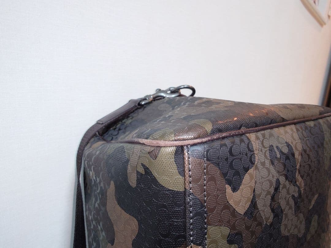 い*ー様 【大容量ボストンバッグ】COACH 迷彩 ボストンバッグ