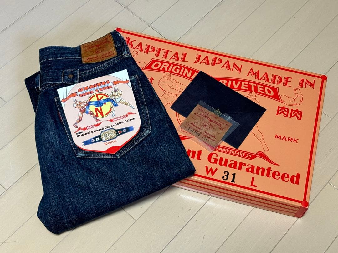 コラボ/デニム/キン肉マン/キャピタル/ジーンズ/限定/W31/赤耳/箱付/別注