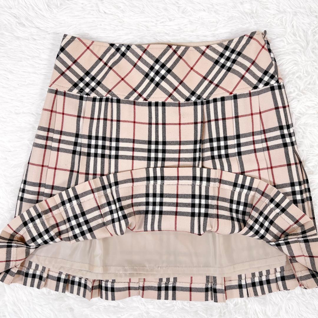 バーバリーブルーレーベル ノバチェック プリーツ ミニスカート 安室奈美恵さん