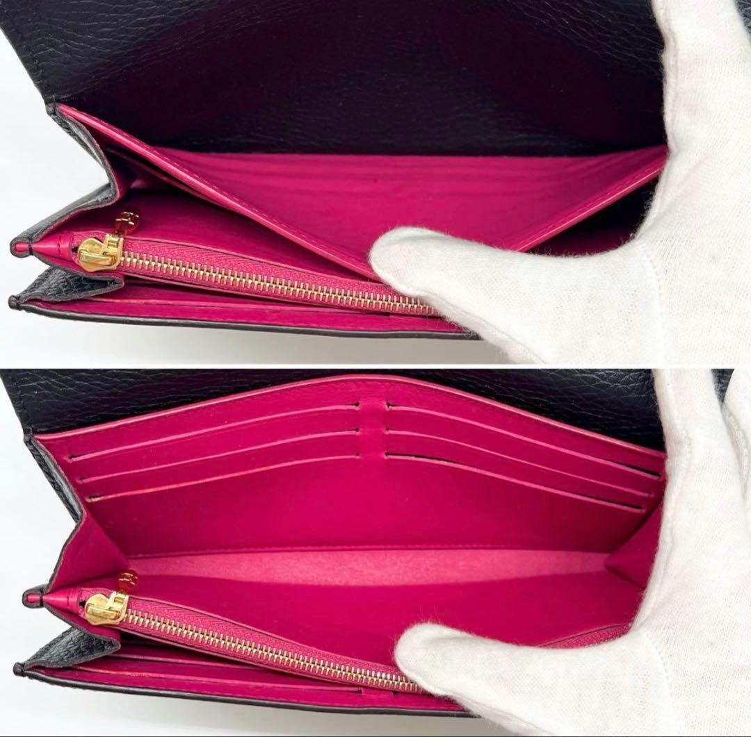 ✨極美品✨ルイヴィトン ポルトフォイユ カプシーヌ 長財布 ノワール 黒 ピンク