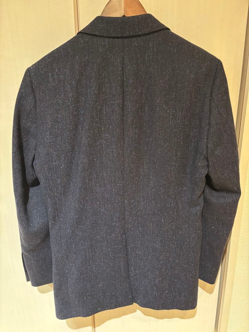 DORMEUIL ネイビービジネススーツ　ソフトフラノ　ワンタック