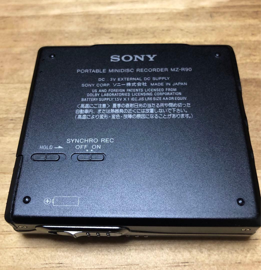 【希少】録音再生動作良好 SONY MDウォークマン　MZ-R90 ブラック