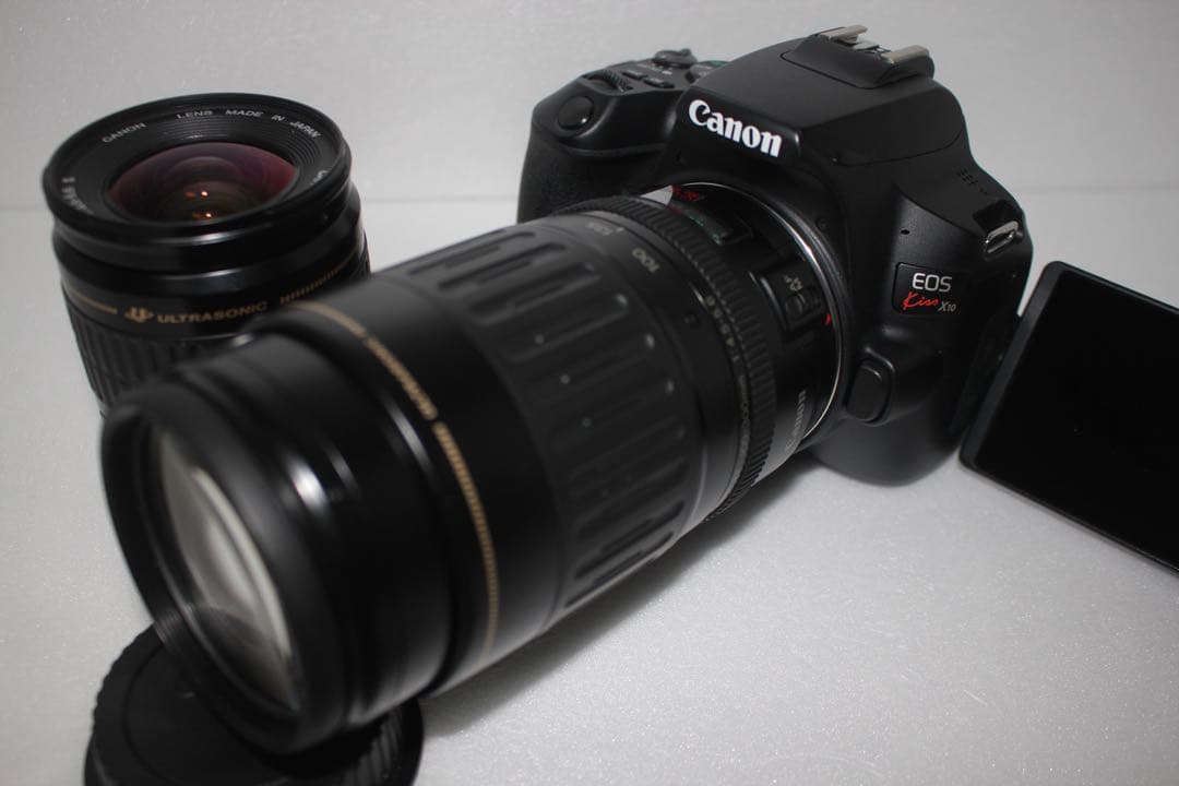 デジタル一眼レフカメラcanon kiss x10標準&望遠ダブルレンズセット