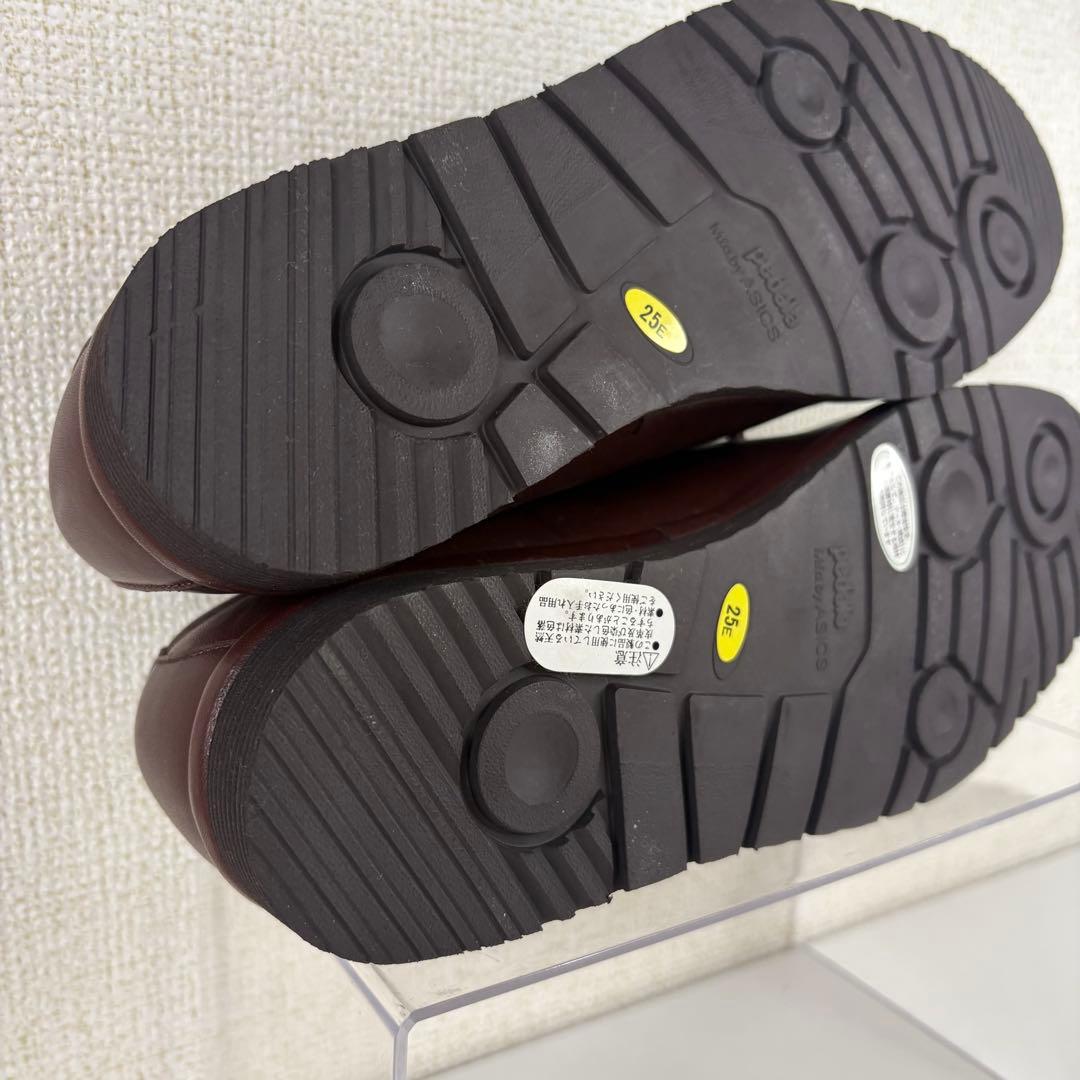 asics pedala ペダラ　25cm 革靴　コンフォートシューズ　ブラウン