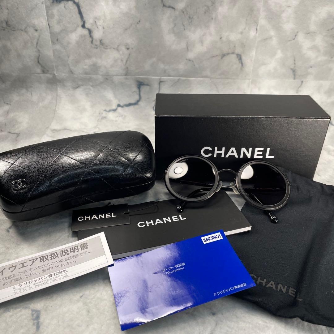✨付属品完備・美品✨CHANEL ラウンド サングラス ブラック