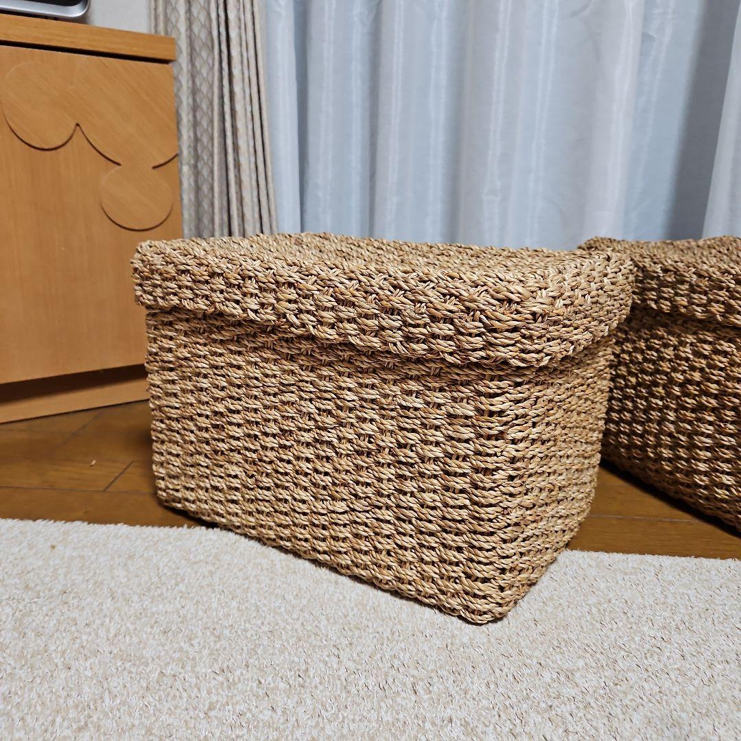 Ｋy o 　無印　蓋付き アバカ　バスケット　廃盤