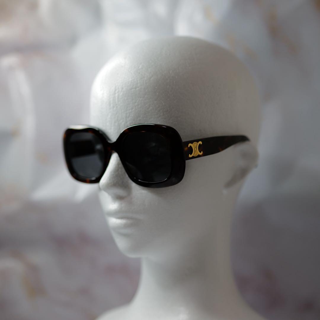 CELINE セリーヌ スクエア Y2K べっ甲 サングラス ケース付き