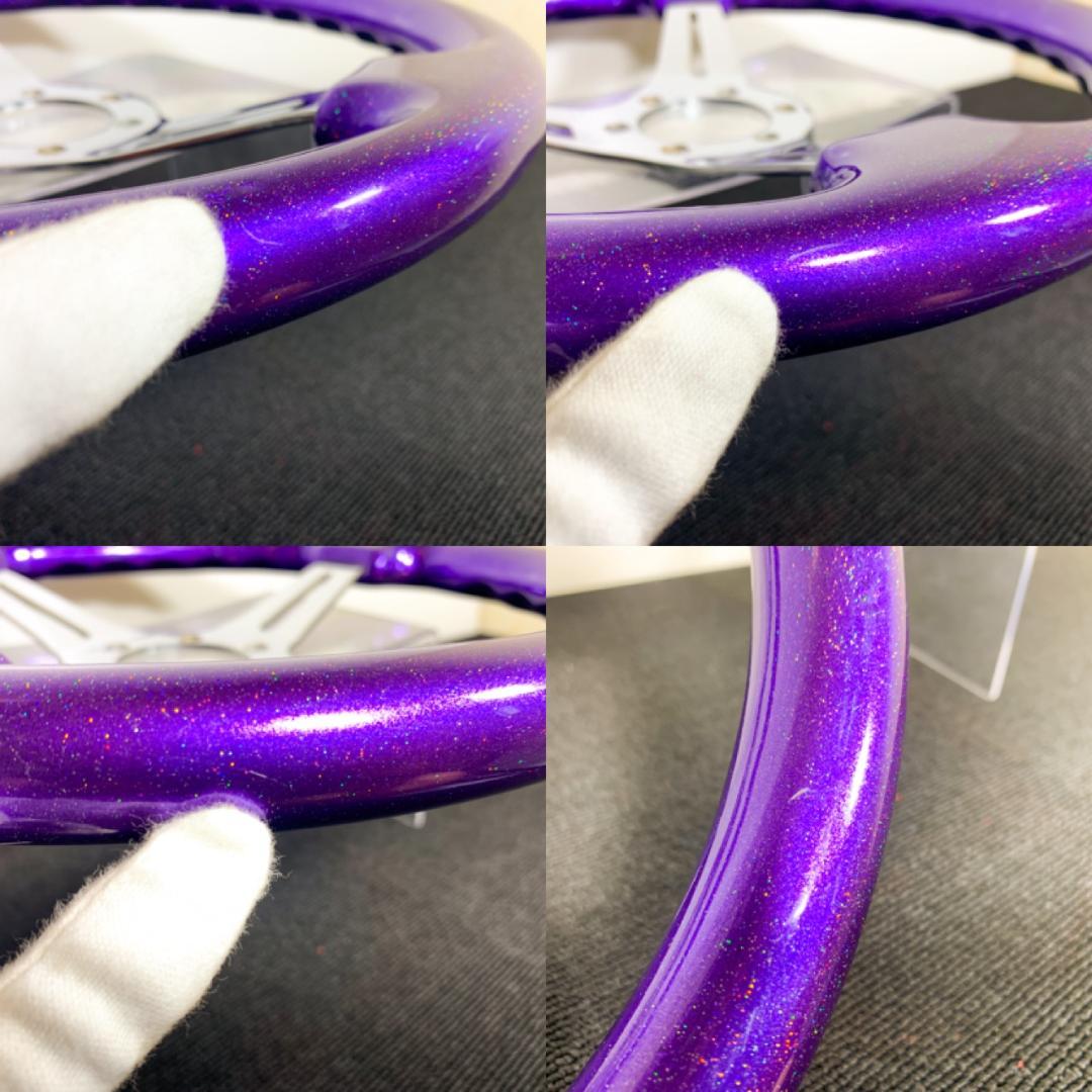 エムズレーシング ウッドステアリング カスタムペイント 90s 当時物