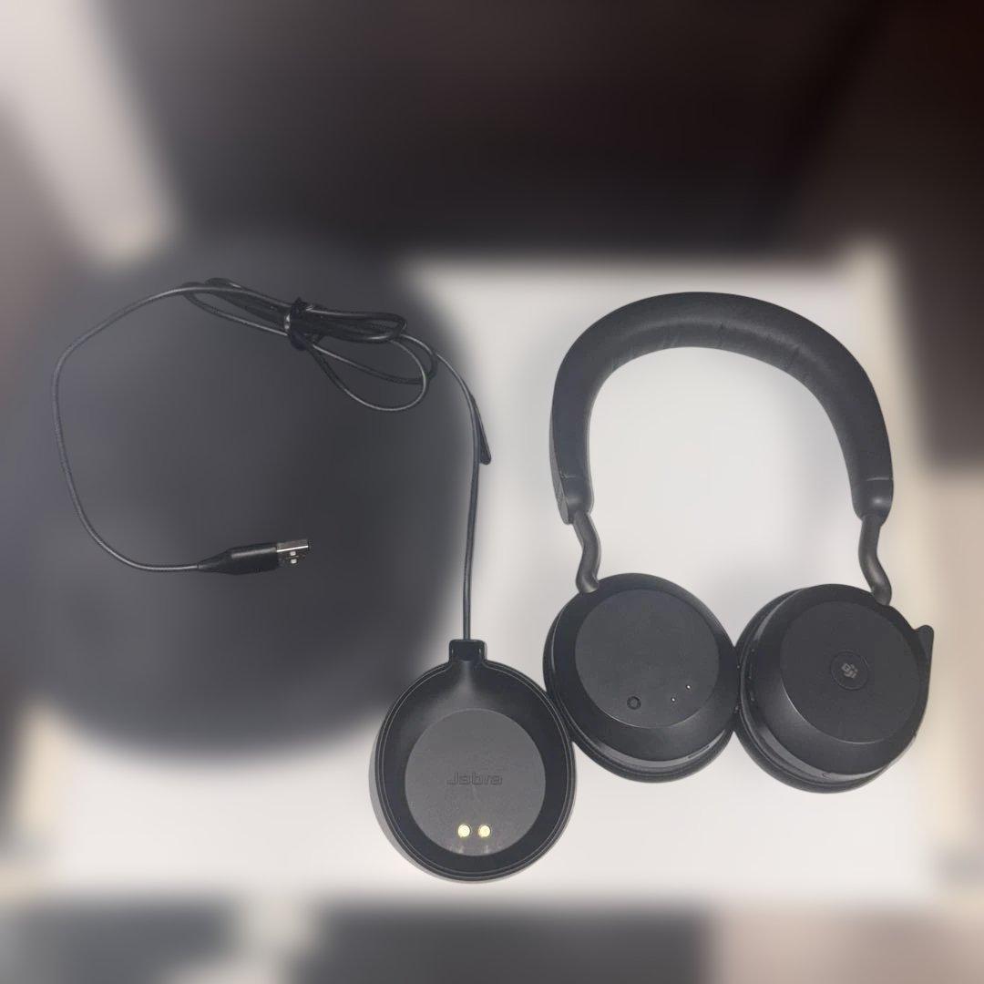 (ジャンク) Jabra Evolve2 75 本体、ソフトケース、充電ドック