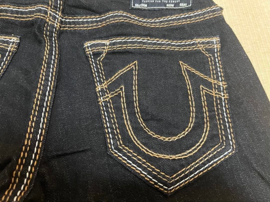 TRUE RELIGION RICKY BIG QTブラックデニム 30インチ黒