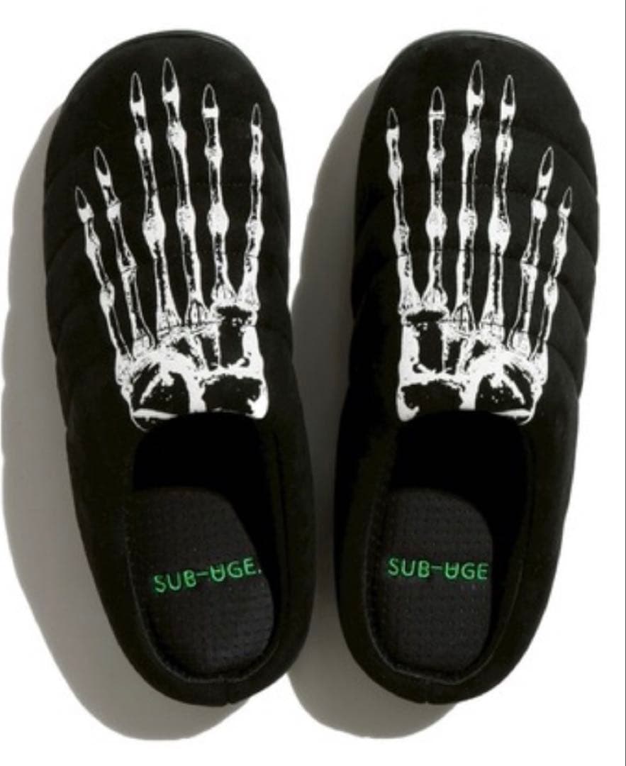 SUB-AGE 骸骨プリント サボサンダル