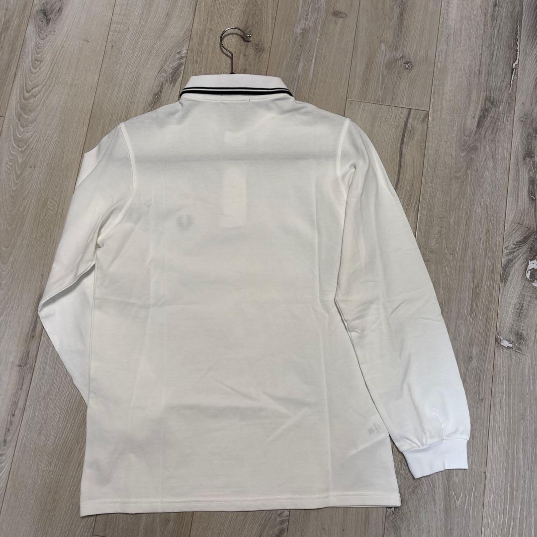 FRED PERRYフレッドペリー 長袖ポロシャツ　レディース　M ホワイト　白