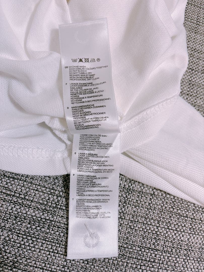 FRED PERRYフレッドペリー 長袖ポロシャツ　レディース　M ホワイト　白