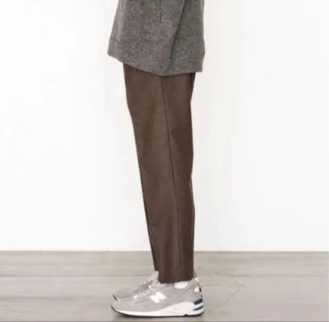 パンツ MARKAWARE PEGTOP BLACK WOOL FLANNEL