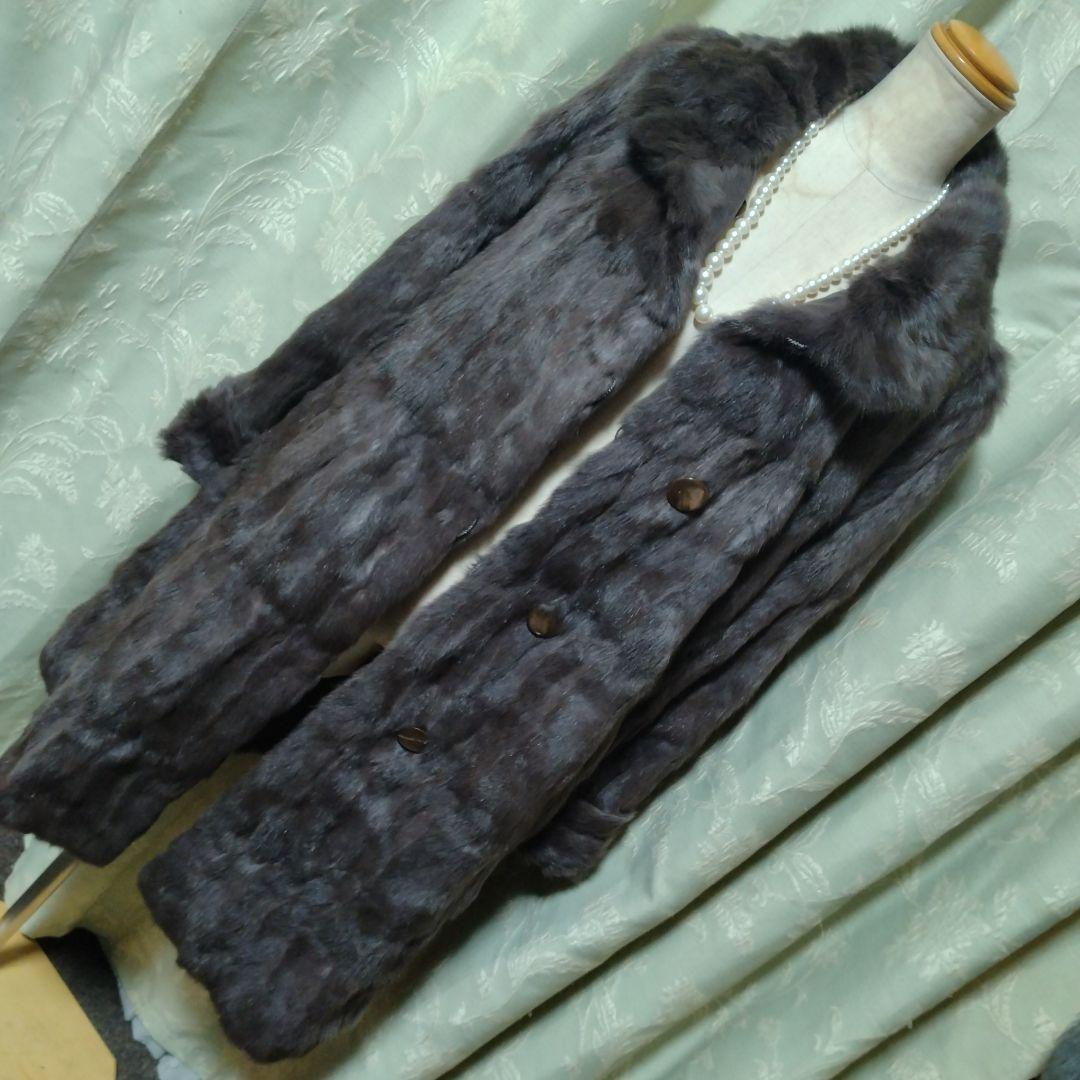 美品✩アルティマ✩リバーシブル✩柔らかいブラウン系✩ファーコート✩ロシアンリス
