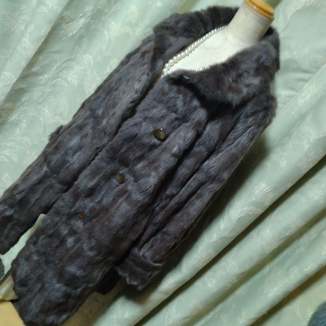 美品✩アルティマ✩リバーシブル✩柔らかいブラウン系✩ファーコート✩ロシアンリス