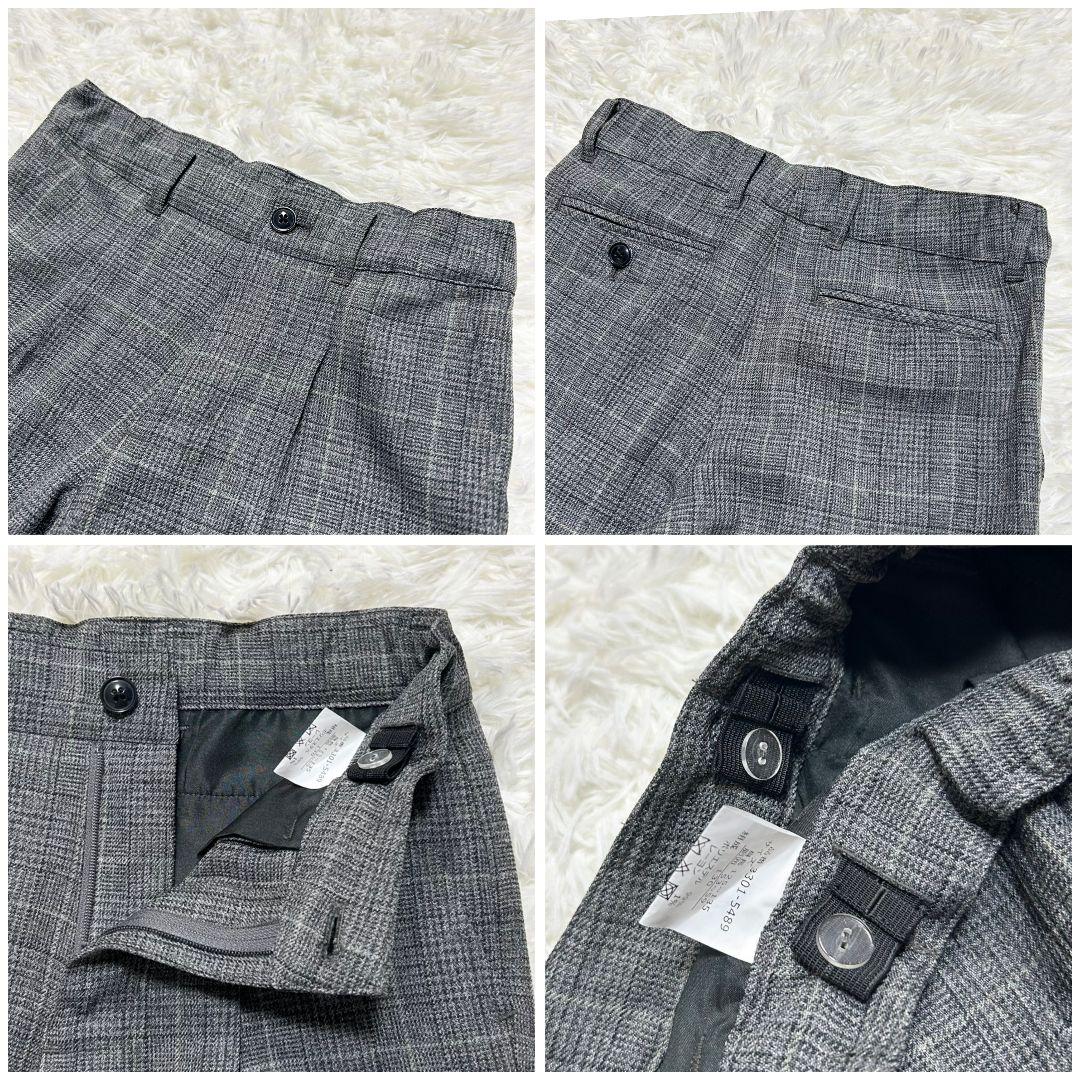 【美品】ワルツバイビームス フォーマル スーツ チェック グレー 男の子 130