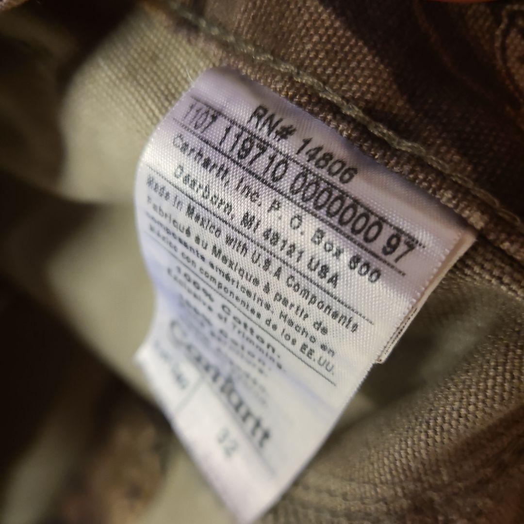 希少！2007年11月生産　カーハート　カーペンターショーツ　リアルツリーカモ