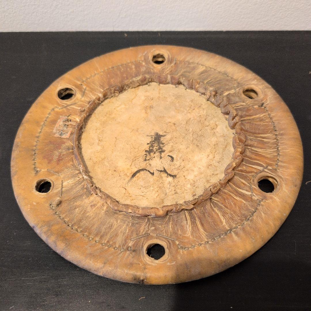仏具　江戸寛政期　鉦吾　一心撞木　大鼓の打面（2枚）