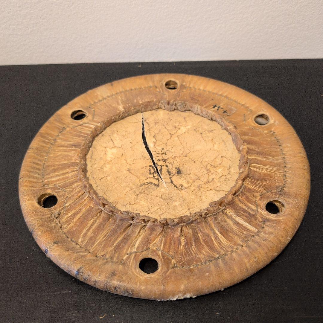 仏具　江戸寛政期　鉦吾　一心撞木　大鼓の打面（2枚）