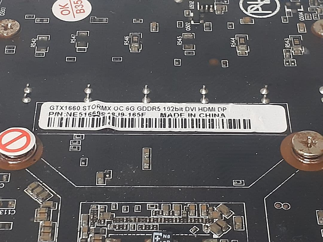 PALIT GeForce GTX1660 GPU グラフィックボード